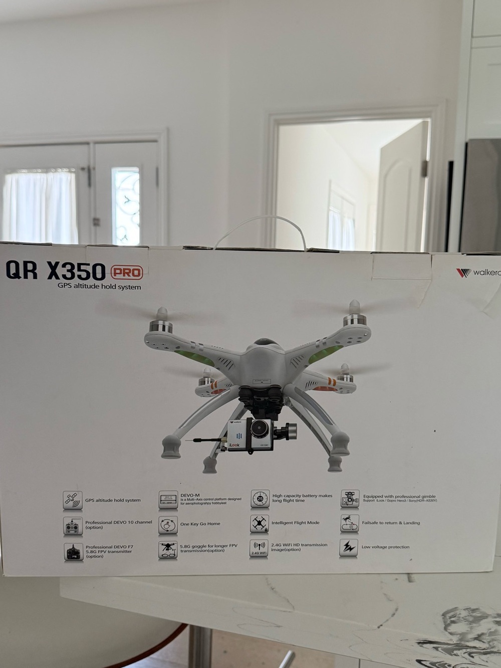 QR X350 Pro GPS Drone - White with Green Accents
